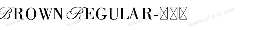 Brown Regular字体转换